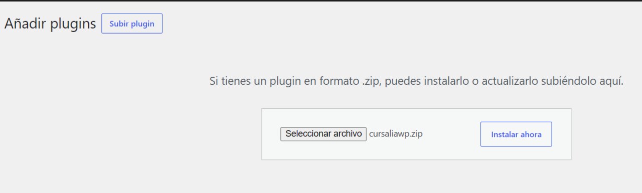 Sube el archivo del plugin